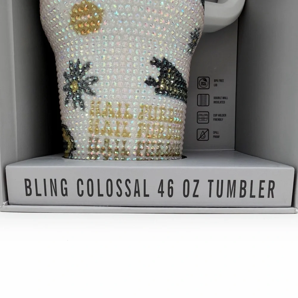 NCAA Purdue Boilermakers Colossal Bling Tumbler With Handle Bedazzled Iridescent